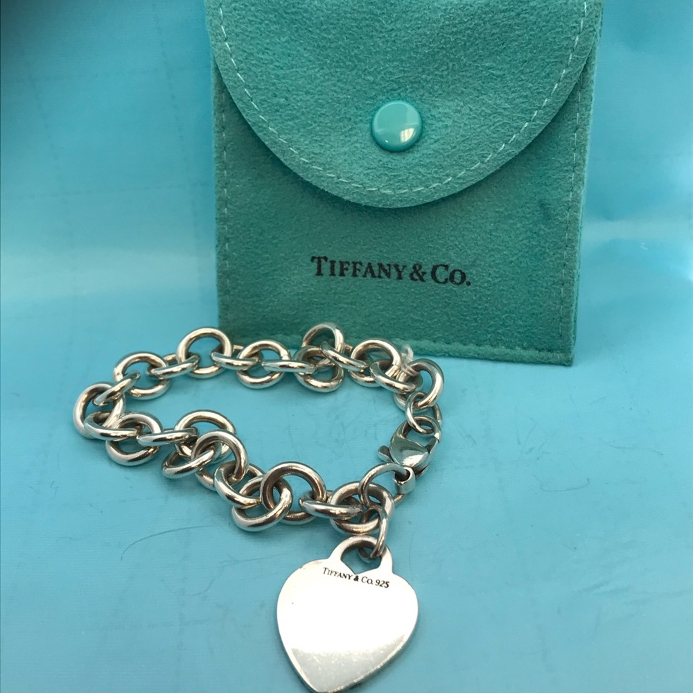 Tiffany & Co. Heart Tag Charm Bracelet Sterling